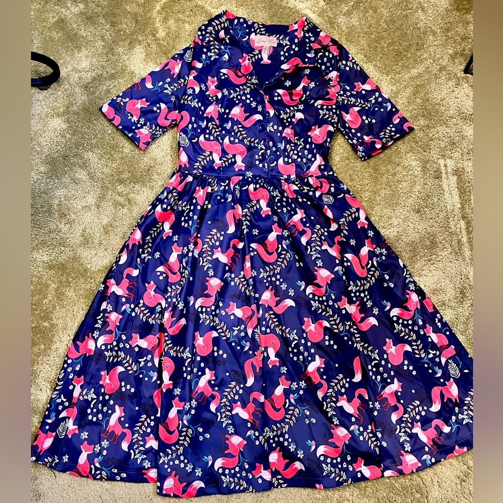 Lindy Bop Bletchley Foxhunt Dress Small